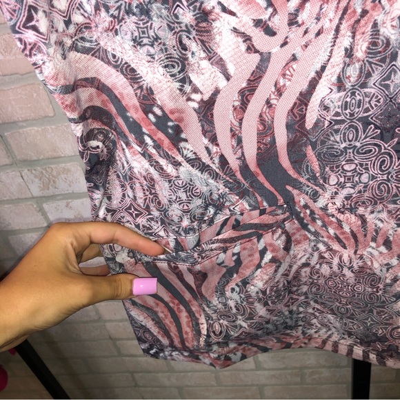 Healing Hands Purple Label Zip Pull Over Mandarin Scrub Top in Auki Size XS - Picture 4 of 6